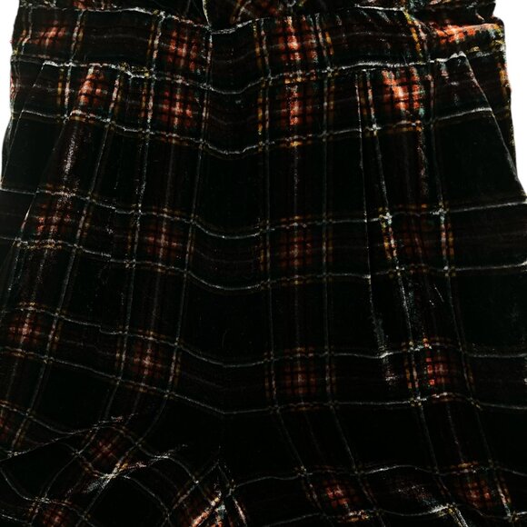 J. Crew Womens Velour Black Plaid Jumpsuit  Size 4 With Belt - Picture 3 of 10